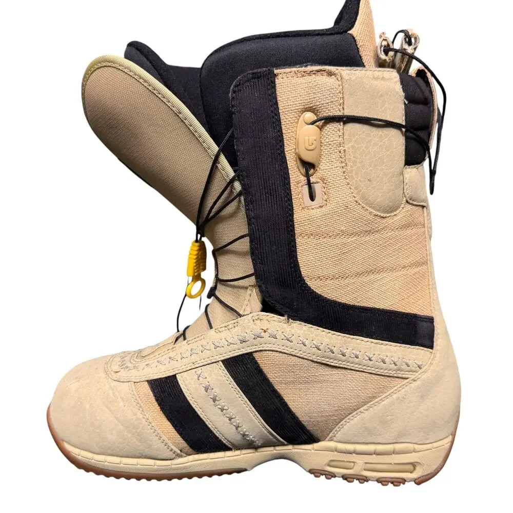 Burton Ruler Snowboard Boots Beige Tan Men's 11 Lace Lower Upper Zone Rare Color